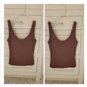 Elegant Brown Women's Tank Top